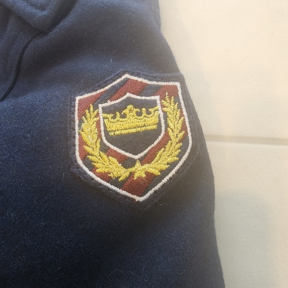 KOALA,wool boys size 9 month navy blue zip up and button up ( 2 layer)pea coat. - Picture 10 of 16